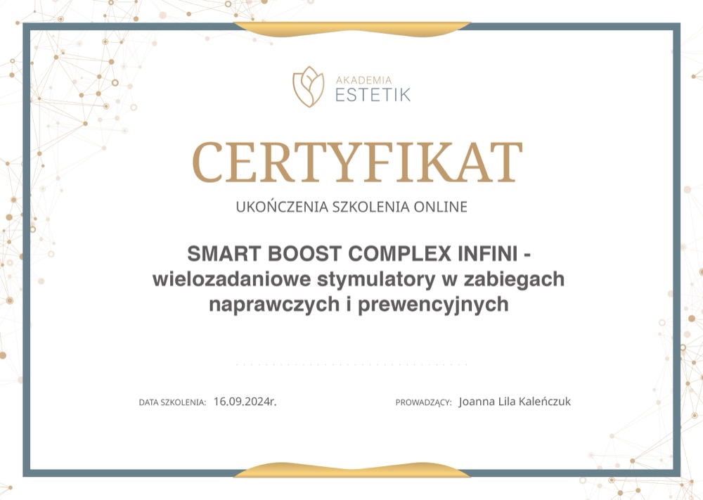 Certyfikat — Smart Boost Complex Infini