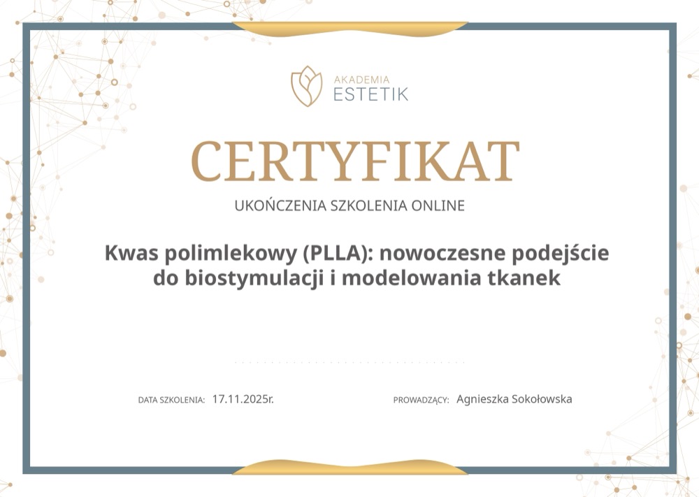 Certyfikat — kwas polimlekowy, nowoczesne podejście do biostymulacji