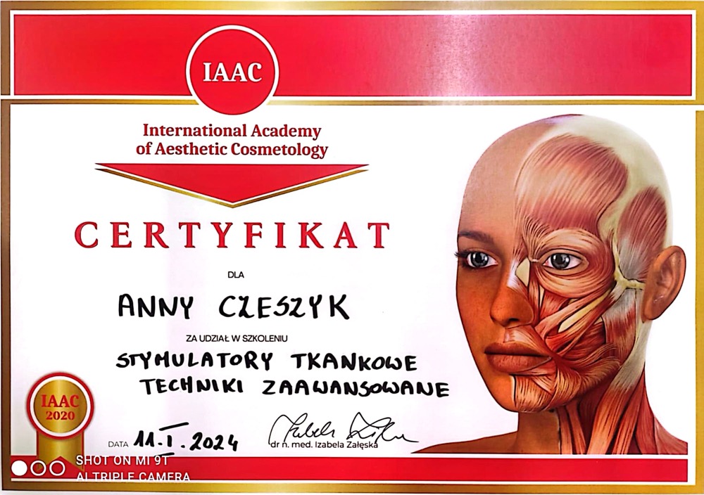 Certyfikat IAAC — stymulatory tkankowe, techniki zaawansowane